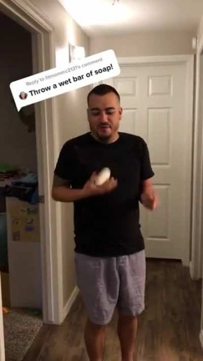 He has a fast reflex and his wife is enjoying it.