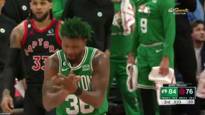 [Highlight] Marcus Smart doing what he does best as he pokes the ball free from FVV and dives for the ball to give the Celtics a fast break opportunity