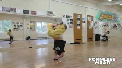 Hands-legs. 10 year old break dancer, Spin Master "B-boy Malish" from Russia