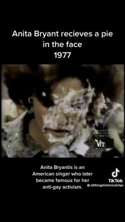45 years ago anti-gay activist was pied on national television by a gay guy pretending to be a reporter ?