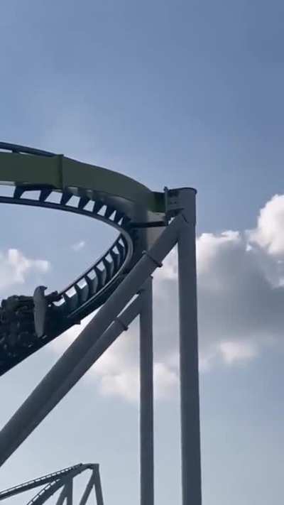 Structural failure of support beam on Fury 325 at Carowinds amusement park - June 30th, 2023. Ride was shut down after a guest reported the crack.