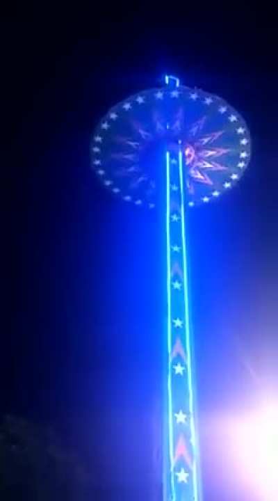 Carnival ride plunges 50 feet to the ground in India.