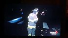 Fireman reacts to woman out jogging after a tornado hits Nashville.