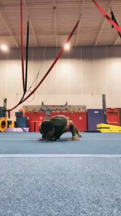 Impressive display of strength, balance and flexibility