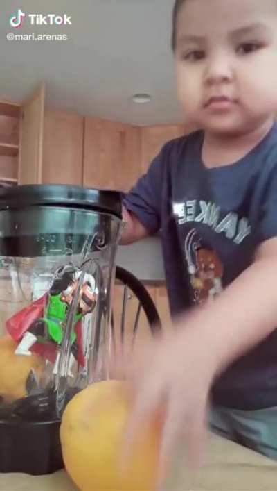 If he keeps practicing his blender noise, he could sing a cover of "Immigrant Song"