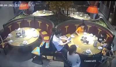 WCGW allowing your children to play with the rotating tray with a hot kettle on it.