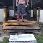 Dude jumps on painful things, for apparently no reason. It’s like Jackass with even less of a point.