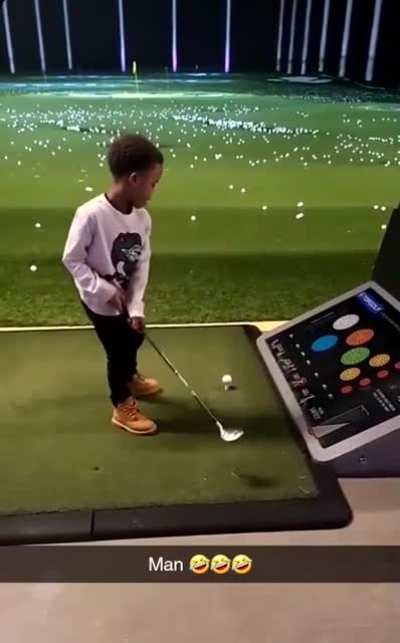 A swing and a...