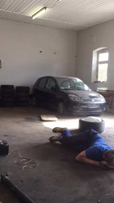 WCGW "playing" with an airbag