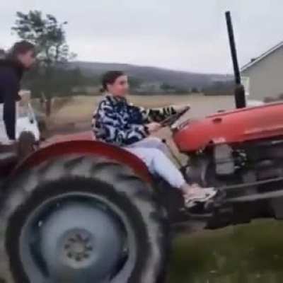 Learning how to drive a tractor ?