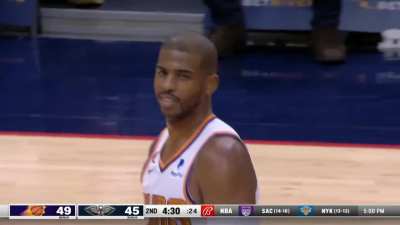 [Highlight] CP3 tries the rip-through on rookie Dyson Daniels, who instead gets all ball and draws a foul