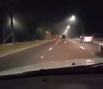 Do illegal things in public streets... Karma will break your leg...