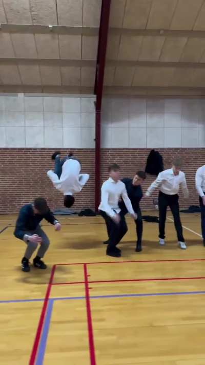 How does one find 40 friends that can do backflips?