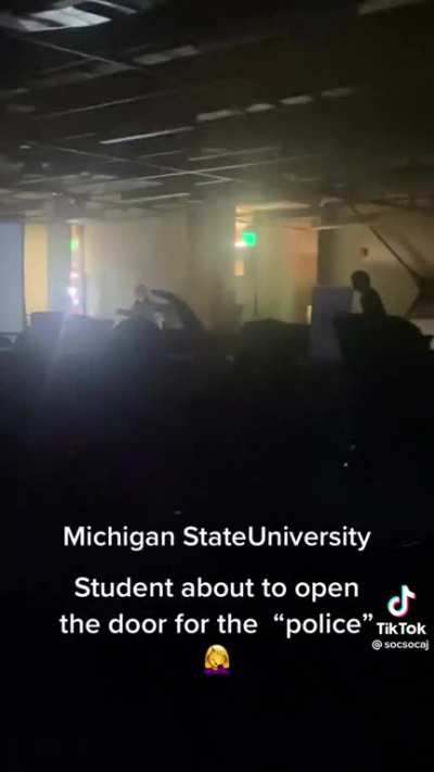 Students hiding from the Michigan State University active shooter