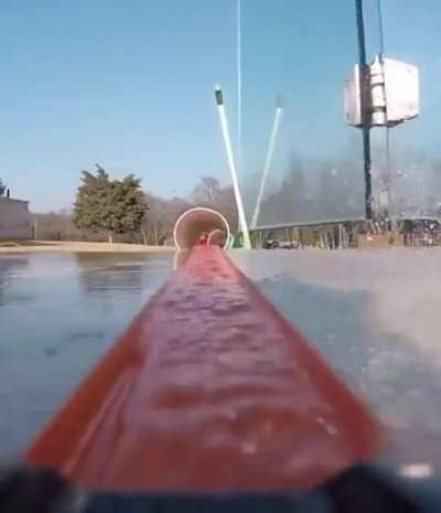 A hole-in-one Hotwheels Toy trick shots