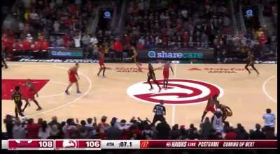 [Highlight] DeMar hits the jumper to put the Bulls up two with 10 secs left, Trae storms down court lobs to Okongwu to tie it