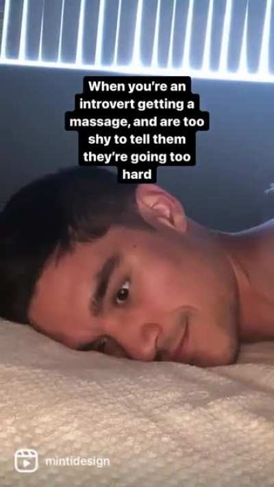 First time getting a massage (TT + IG: @MintiDesign)
