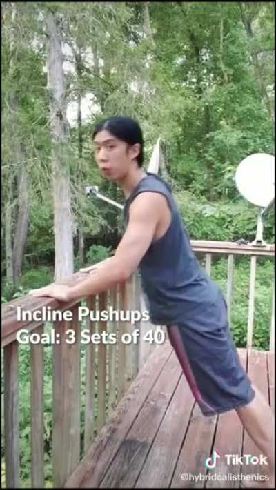 This guy talking about pushups. Fitness is a journey and we all start somewhere.