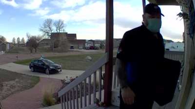 Domino's delivery asked if there were any special delivery instructions. "Place pizza on the table. Kick the door 3 times, give camera virtual high five, runaway!!