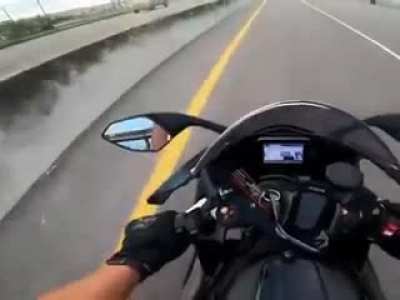 Pick up driver hitting motorist(he is fine)