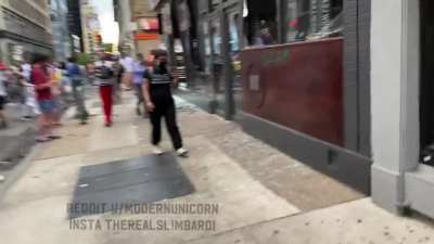A view of Center City, during looting.