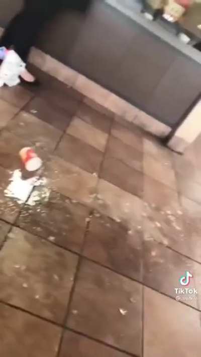 ? this dude going to places and purposely falling tf
