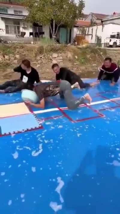 Slippery hopscotch