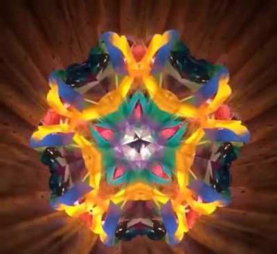 Feather kaleidoscope.