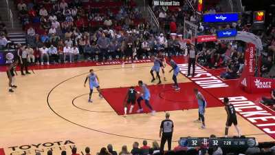 [Highlight] JJJ gets the block on KPJ. His 5 blocks against the Rockets make him tied with Brook Lopez for 145 on the season...in 17 less games