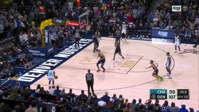 [Highlight] Following a clutch steal on Jokic, Ish Smith buries the dagger triple to seal a 17 point 3QT Charlotte comeback!