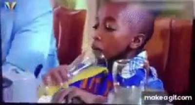 Kid has a drinking problem