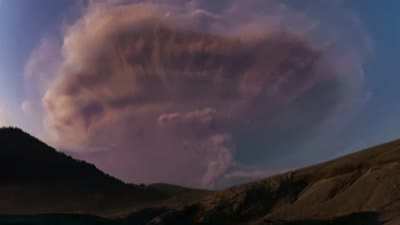 ? Just a Super-Charged Volcanic Ash Cloud Sparked by Lightning. Chile, Patagonia region.