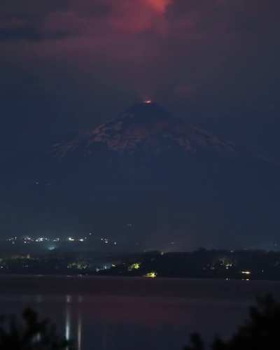 Thunderstorm over Chile’s Villarrica Volcano