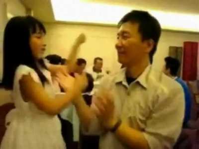 Father plays with her daughter