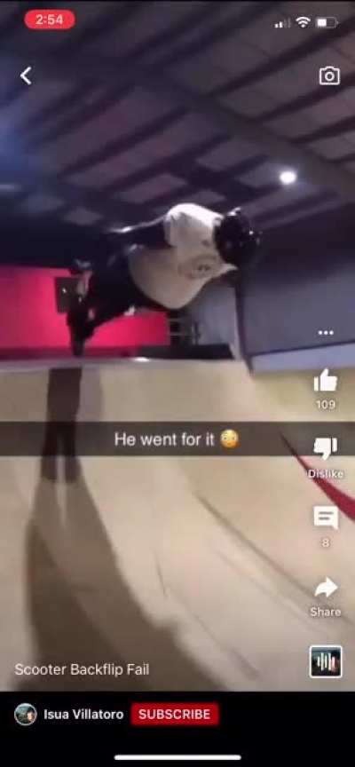 He landed after