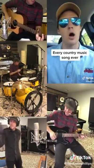 Every country song ever (@thedustinphillips on TikTok)