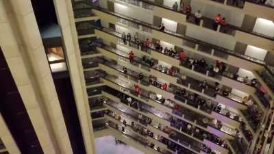 Kentucky All State Choir singing the National Anthem in a hotel - 2019