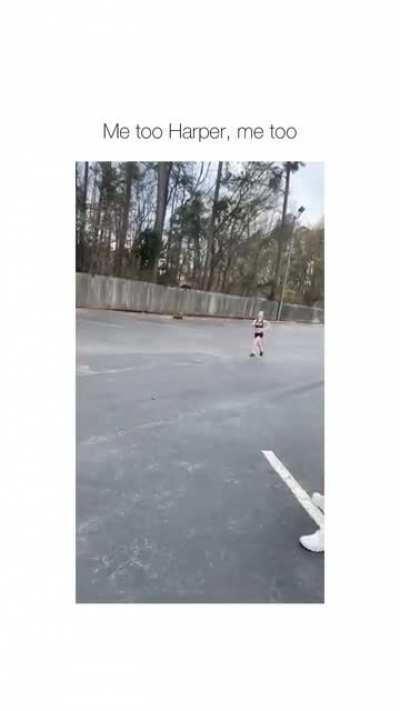 "I'm trying, I've got little legs."