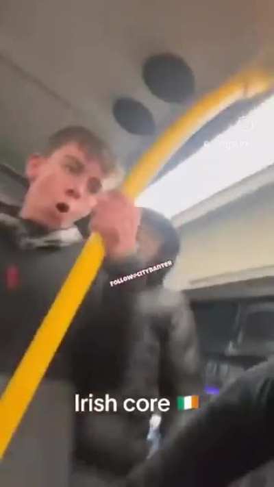 To threaten a Ukrainian man by some scumbag kids ( Dublin Ireland )