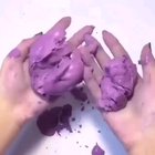 A liquid that crumbles into little pieces
