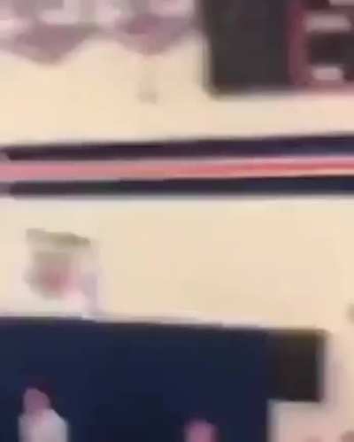 Drum solo in a gym
