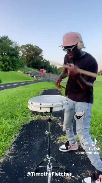This drummer going absolutely bonkers