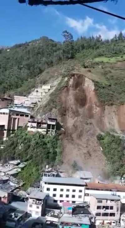 several houses are buried by a landslide in Pataz, Peru about a month ago- 03/15/2022