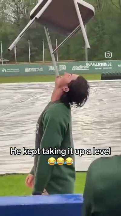 He balances whatever he wants to?