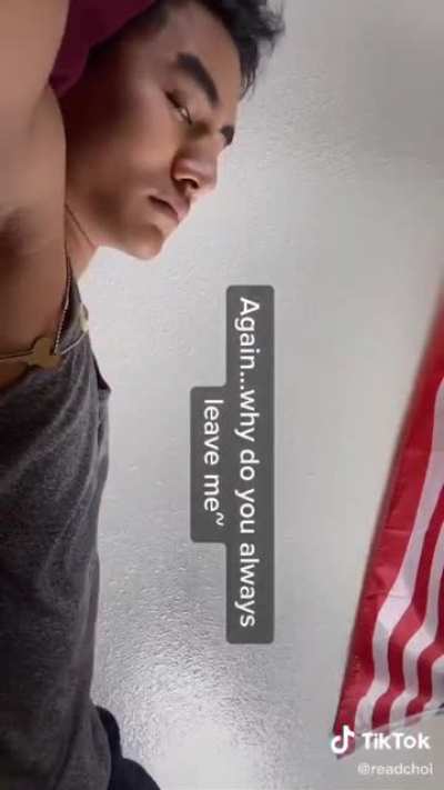 This guy is doing a "Daddy POV" where he's "talking" to his girlfriend. It's absolute hell.