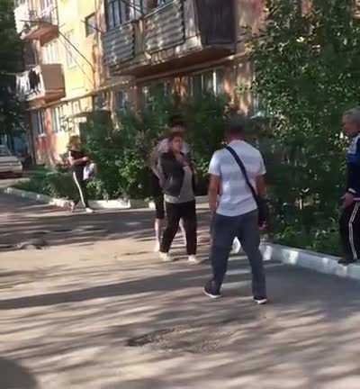 Bullying a woman , then shoving a grown man and then asking what are you going to do about it.