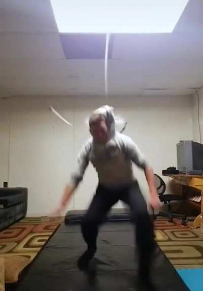 A double sword flip