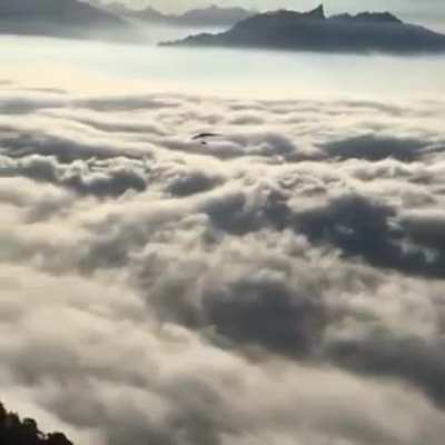 ? Flying above the clouds