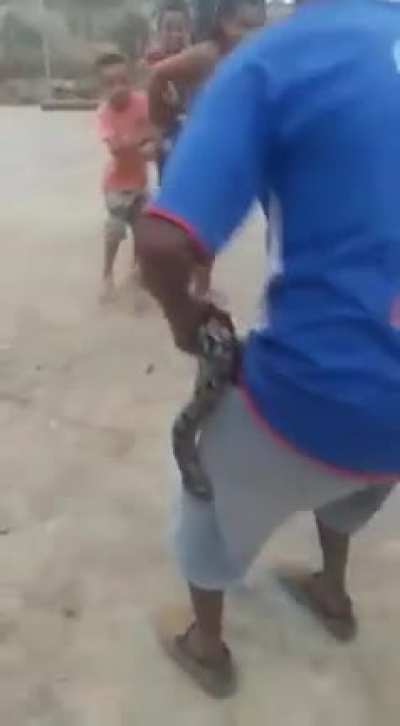 Mistreat and mishandle a snake (jump to 1:01)