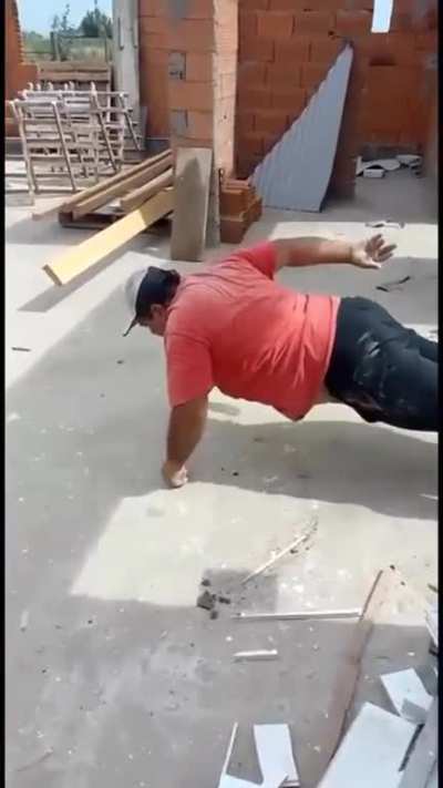This guys knows how to exercise his body